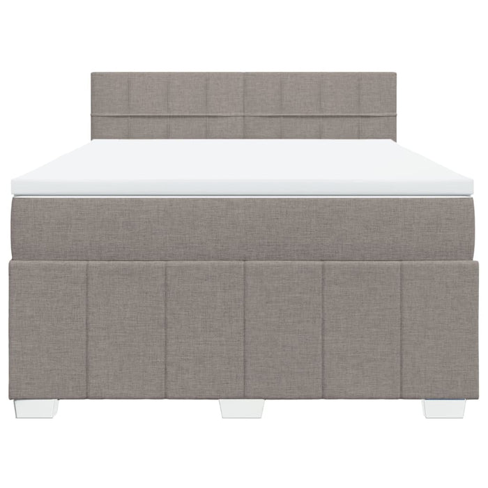 Pat continental cu saltea gri taupe 140x200 cm material textil - WALTI WALTI