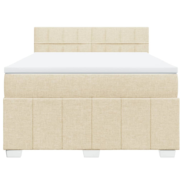 Pat continental cu saltea, crem, 140x200 cm, material textil - WALTI WALTI