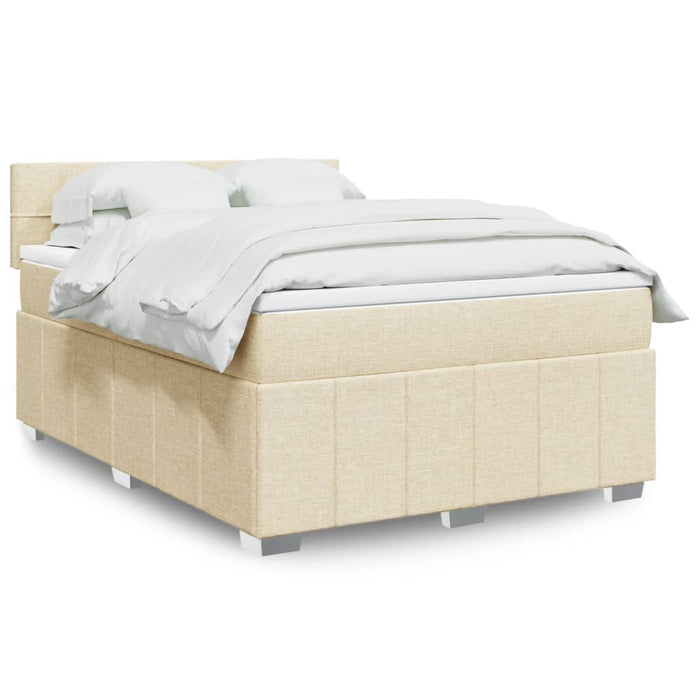 Pat continental cu saltea, crem, 140x200 cm, material textil - WALTI WALTI