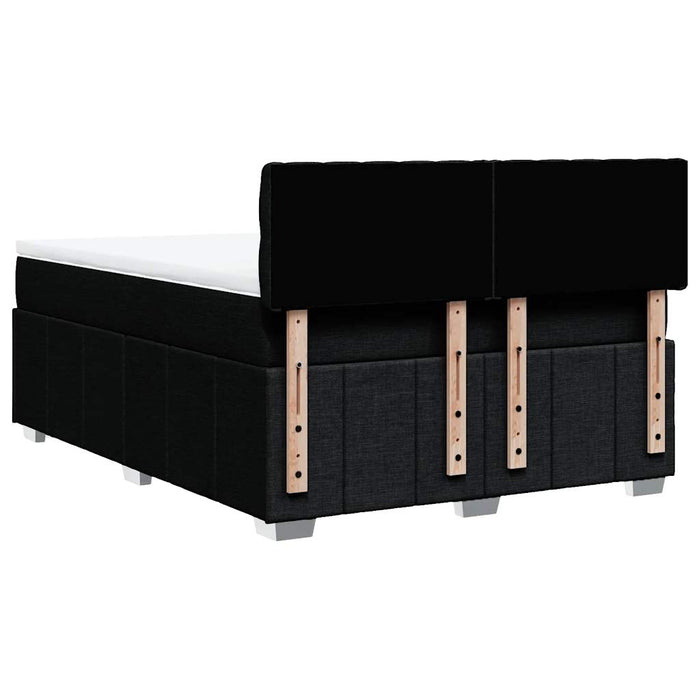 Pat box spring cu saltea, negru, 140x200 cm, textil - WALTI WALTI