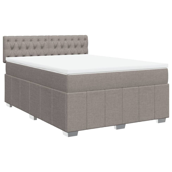 Pat continental cu saltea gri taupe 140x200 cm material textil - WALTI WALTI