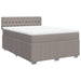 Pat continental cu saltea gri taupe 140x200 cm material textil - WALTI WALTI