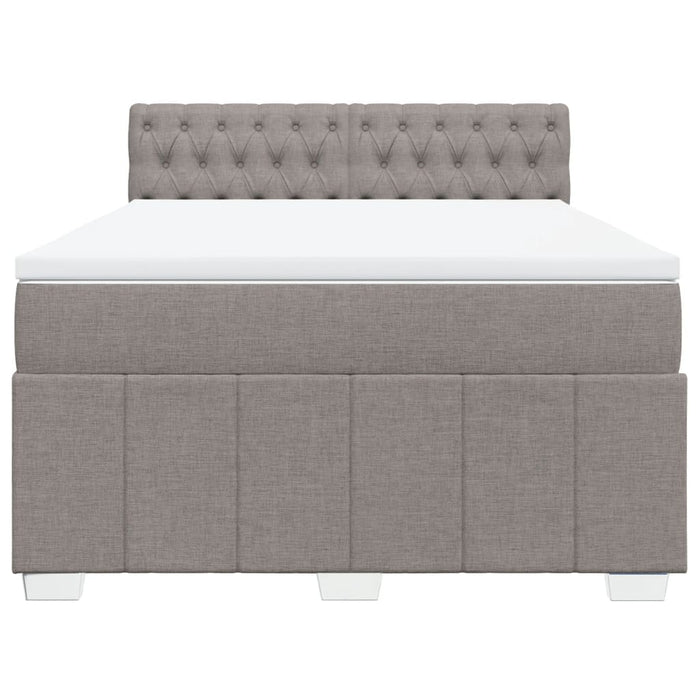 Pat continental cu saltea gri taupe 140x200 cm material textil - WALTI WALTI