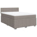 Pat continental cu saltea gri taupe 140x200 cm material textil - WALTI WALTI