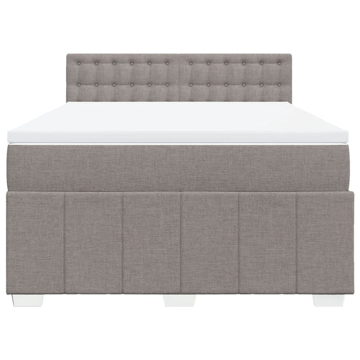 Pat continental cu saltea gri taupe 140x200 cm material textil - WALTI WALTI