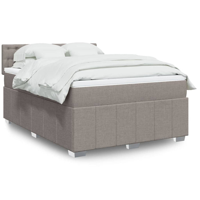 Pat continental cu saltea gri taupe 140x200 cm material textil - WALTI WALTI