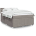 Pat continental cu saltea gri taupe 140x200 cm material textil - WALTI WALTI