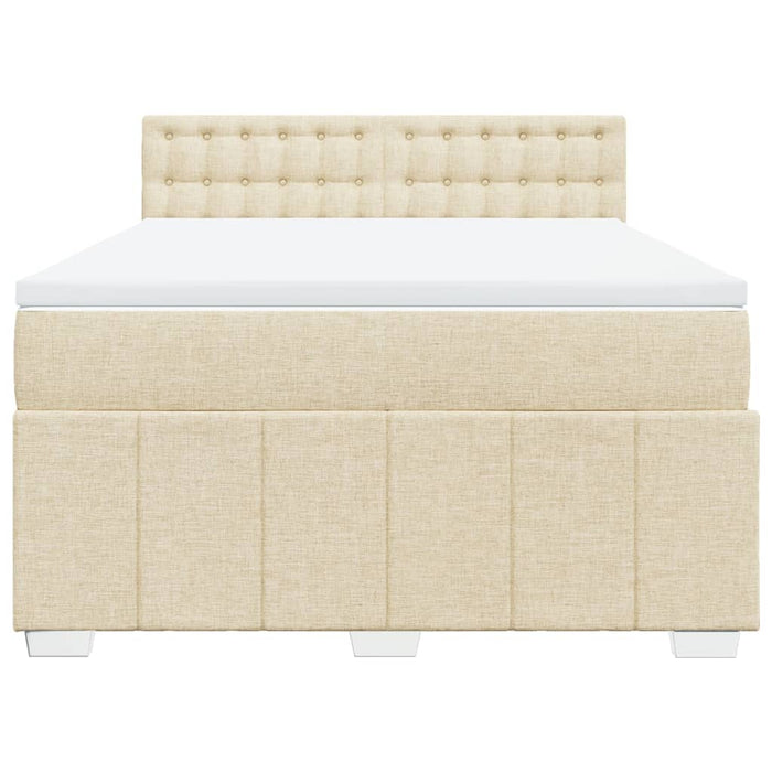 Pat continental cu saltea, crem, 140x200 cm, material textil - WALTI WALTI