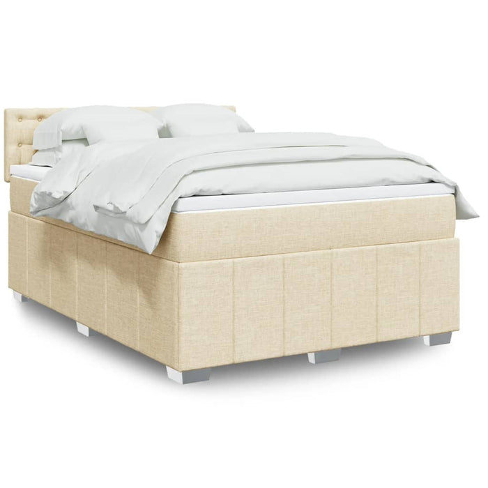 Pat continental cu saltea, crem, 140x200 cm, material textil - WALTI WALTI