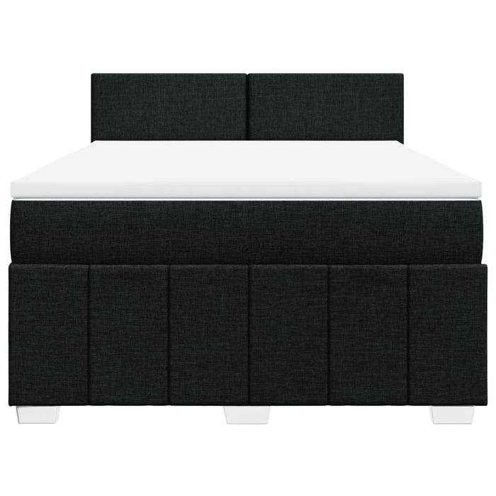 Pat box spring cu saltea, negru, 160x200 cm, textil - WALTI WALTI