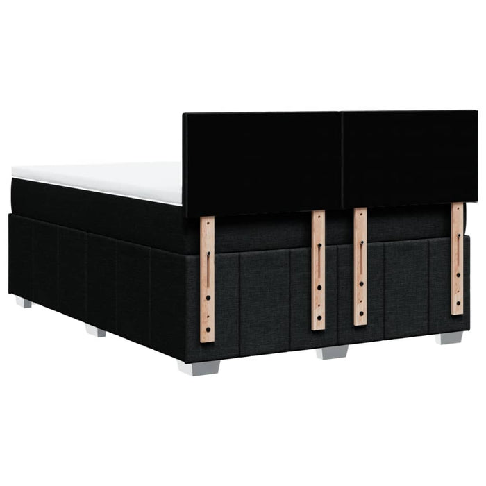 Pat box spring cu saltea, negru, 160x200 cm, textil - WALTI WALTI