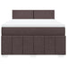 Pat box spring cu saltea, maro închis, 160x200 cm, textil - WALTI WALTI