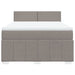 Pat box spring cu saltea, gri taupe, 160x200 cm material textil - WALTI WALTI