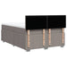 Pat box spring cu saltea, gri taupe, 160x200 cm material textil - WALTI WALTI