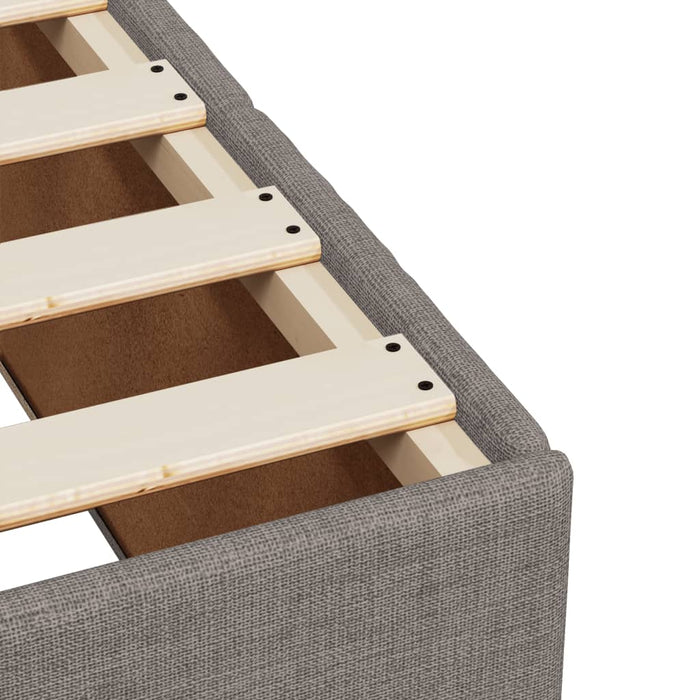 Pat box spring cu saltea, gri taupe, 160x200 cm material textil - WALTI WALTI