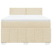 Pat box spring cu saltea, crem, 160x200 cm, material textil - WALTI WALTI