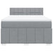 Pat continental cu saltea, gri deschis, 160x200 cm, textil - WALTI WALTI