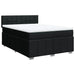 Pat box spring cu saltea, negru, 160x200 cm, textil - WALTI WALTI