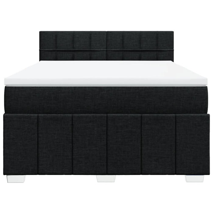 Pat box spring cu saltea, negru, 160x200 cm, textil - WALTI WALTI