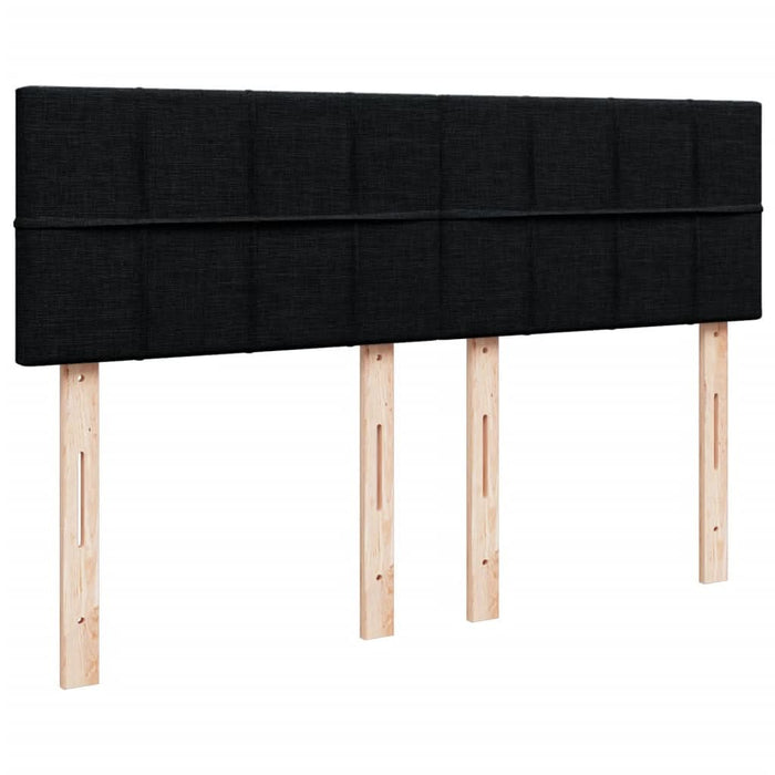 Pat box spring cu saltea, negru, 160x200 cm, textil - WALTI WALTI