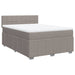 Pat box spring cu saltea, gri taupe, 160x200 cm material textil - WALTI WALTI