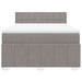 Pat box spring cu saltea, gri taupe, 160x200 cm material textil - WALTI WALTI