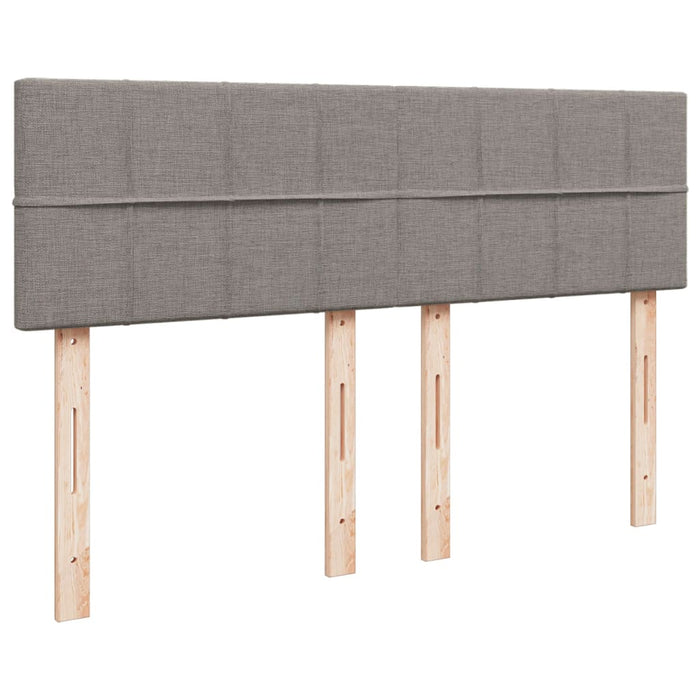 Pat box spring cu saltea, gri taupe, 160x200 cm material textil - WALTI WALTI