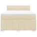 Pat box spring cu saltea, crem, 160x200 cm, material textil - WALTI WALTI