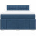 Pat continental cu saltea, albastru, 160x200cm, material textil - WALTI WALTI