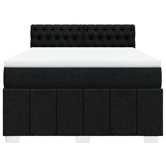 Pat box spring cu saltea, negru, 160x200 cm, textil - WALTI WALTI