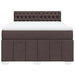 Pat box spring cu saltea, maro închis, 160x200 cm, textil - WALTI WALTI