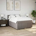Pat box spring cu saltea, gri taupe, 160x200 cm material textil - WALTI WALTI