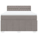 Pat box spring cu saltea, gri taupe, 160x200 cm material textil - WALTI WALTI