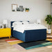Pat continental cu saltea, albastru, 160x200cm, material textil - WALTI WALTI