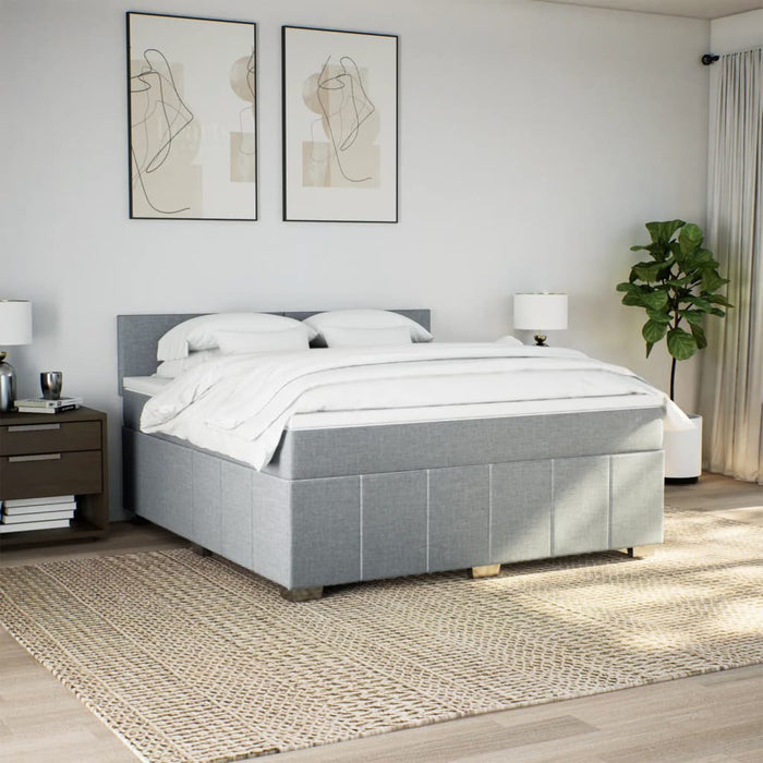 Pat continental, gri deschis, 180x200 cm, material textil - WALTI WALTI