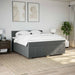 Pat box spring cu saltea, gri închis, 180x200 cm, textil - WALTI WALTI