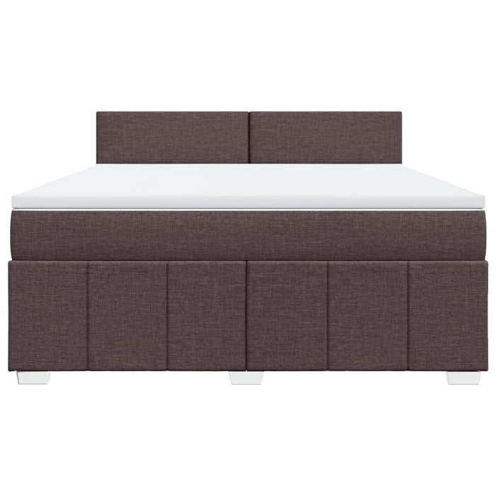 Pat continental cu saltea maro închis 180x200cm material textil - WALTI WALTI
