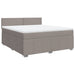Pat continental cu saltea, gri taupe, 180x200 cm, textil - WALTI WALTI