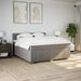 Pat continental cu saltea, gri taupe, 180x200 cm, textil - WALTI WALTI