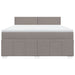 Pat continental cu saltea, gri taupe, 180x200 cm, textil - WALTI WALTI