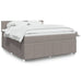 Pat continental cu saltea, gri taupe, 180x200 cm, textil - WALTI WALTI
