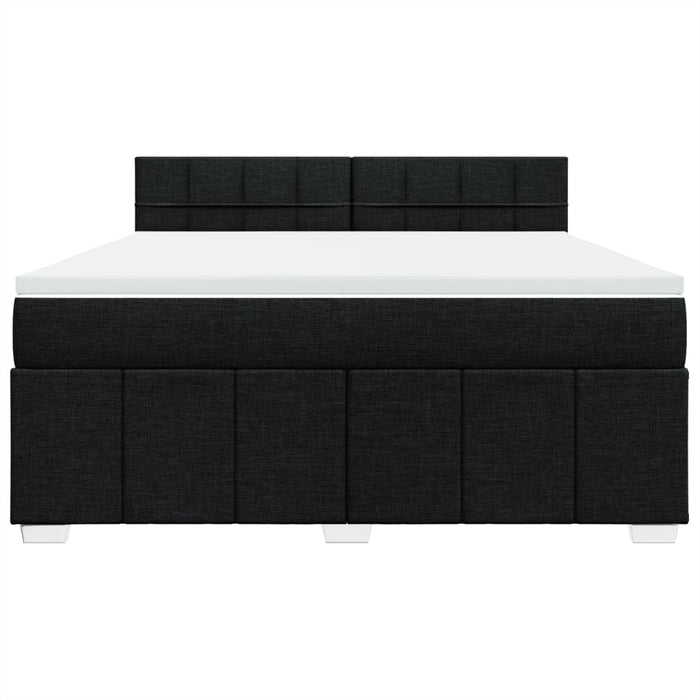 Pat box spring cu saltea, negru, 180x200 cm, catifea - WALTI WALTI