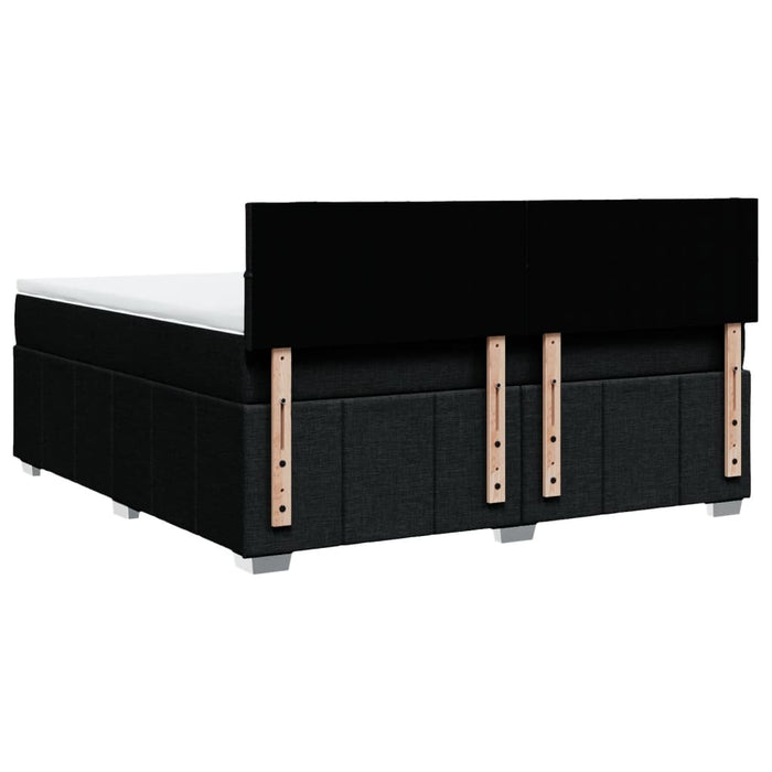 Pat box spring cu saltea, negru, 180x200 cm, catifea - WALTI WALTI