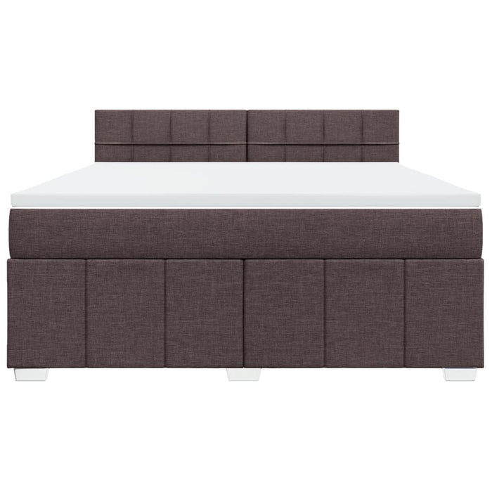 Pat continental cu saltea maro închis 180x200cm material textil - WALTI WALTI