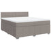 Pat continental cu saltea, gri taupe, 180x200 cm, textil - WALTI WALTI
