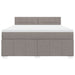 Pat continental cu saltea, gri taupe, 180x200 cm, textil - WALTI WALTI