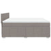 Pat continental cu saltea, gri taupe, 180x200 cm, textil - WALTI WALTI