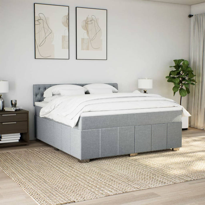 Pat continental, gri deschis, 180x200 cm, material textil - WALTI WALTI