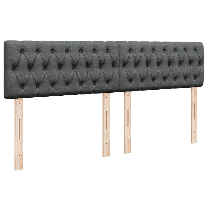 Pat box spring cu saltea, gri închis, 180x200 cm, textil - WALTI WALTI