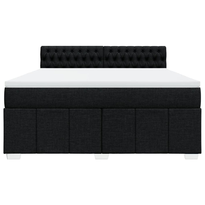 Pat box spring cu saltea, negru, 180x200 cm, catifea - WALTI WALTI